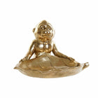Deko-Figur DKD Home Decor 23 x 20,4 x 14,8 cm Gold Kolonial Pflanzenblatt