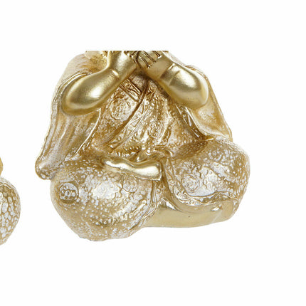 Deko-Figur DKD Home Decor Gold Silberfarben Mönch Orientalisch 10,5 x 6 x 12 cm (6 Stücke)