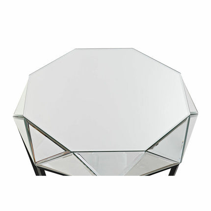 Beistelltisch DKD Home Decor Spiegel Schwarz Metall Moderne (50 x 50 x 55 cm)