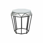 Beistelltisch DKD Home Decor Spiegel Schwarz Metall Moderne (50 x 50 x 55 cm)