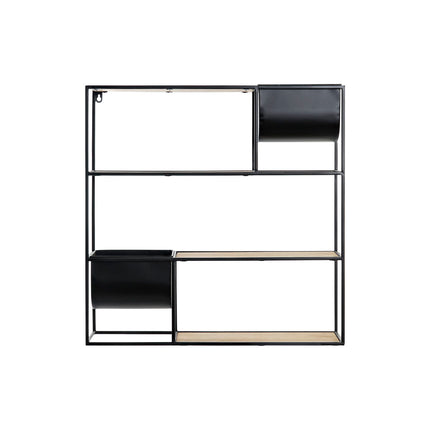 Regal DKD Home Decor natürlich Schwarz Metall 60 x 15 x 60 cm Holz MDF