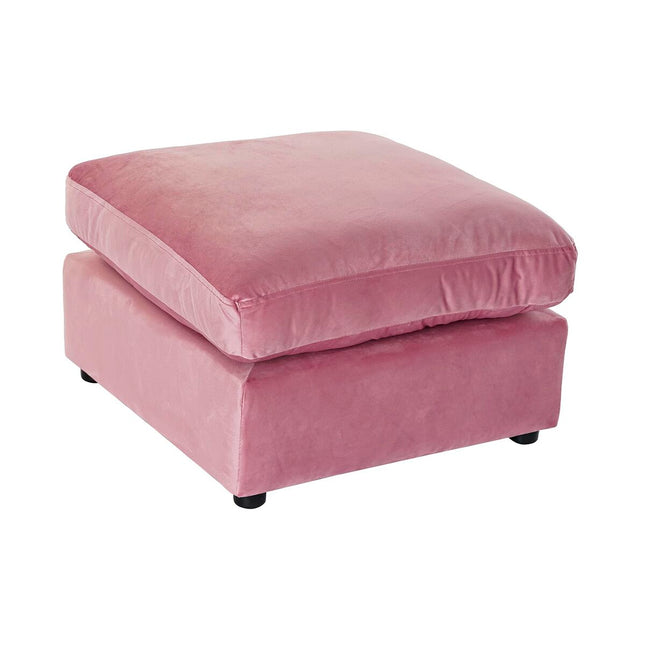 Fußstütze DKD Home Decor Rosa Polyester Moderne (55 x 55 x 30 cm)