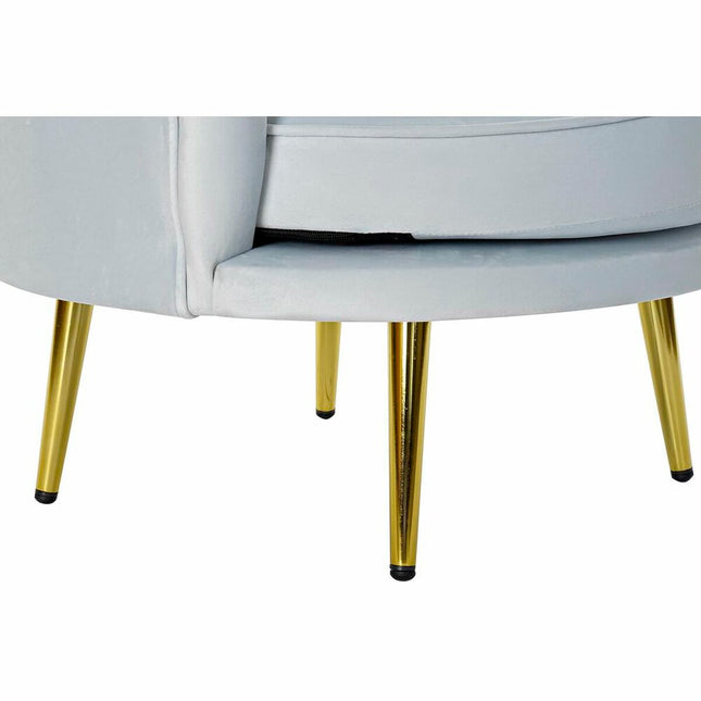 Sessel DKD Home Decor Gold Metall Himmelsblau (74 x 78 x 73 cm)