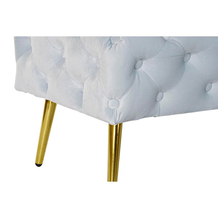 Hocker DKD Home Decor   Gold Metall Himmelsblau (120 x 45 x 40 cm)
