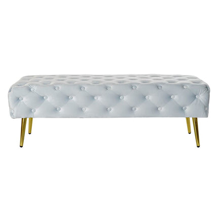 Hocker DKD Home Decor   Gold Metall Himmelsblau (120 x 45 x 40 cm)