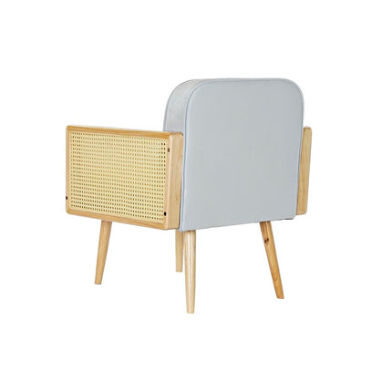 Sitz DKD Home Decor Polyester Himmelsblau Rattan (66 x 64 x 79 cm)