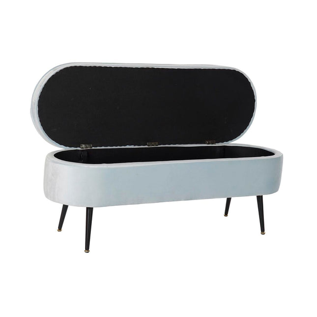 Barhocker DKD Home Decor   Schwarz Metall Polyester Himmelsblau (120 x 40 x 45 cm)