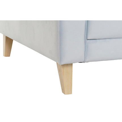 Sofa DKD Home Decor Blau Himmelsblau Holz Moderne Sixties 136 x 76 x 82 cm