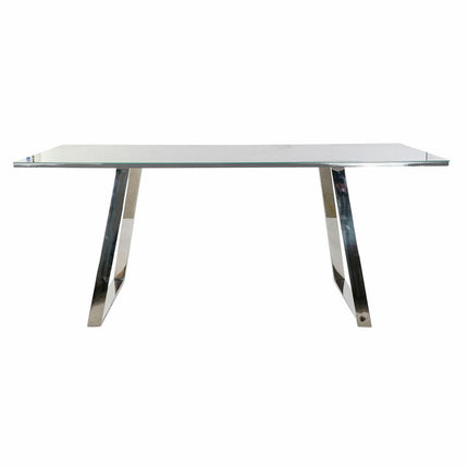 Esstisch DKD Home Decor Kristall Stahl Dunkelgrau (180 x 90 x 76 cm)