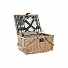 Korb DKD Home Decor korb Picnic aus Keramik natürlich Blau Polyester Edelstahl (41 x 33 x 23 cm)