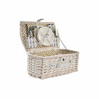 Korb DKD Home Decor korb Picnic Beige Polyester Weiß (44 x 28 x 19 cm)