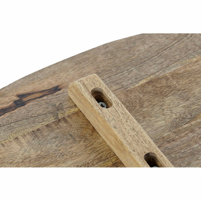 Beistelltisch DKD Home Decor Schwarz Metall Mango-Holz (90 x 90 x 37 cm)