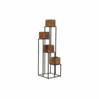 Blumentopf DKD Home Decor Braun Schwarz Bunt Holz Metall Moderne 40 x 40 x 120 cm 40 x 40 x 138 cm