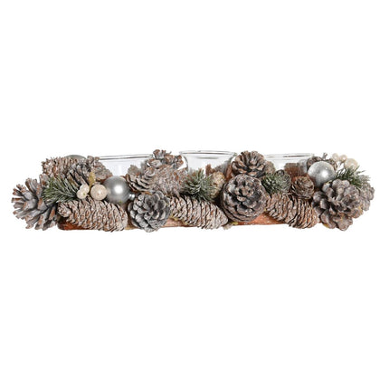 Weihnachtliche Kerzenhalter DKD Home Decor Weiß Rot grün Kristall 38 x 13 x 8,5 cm (2 Stück)
