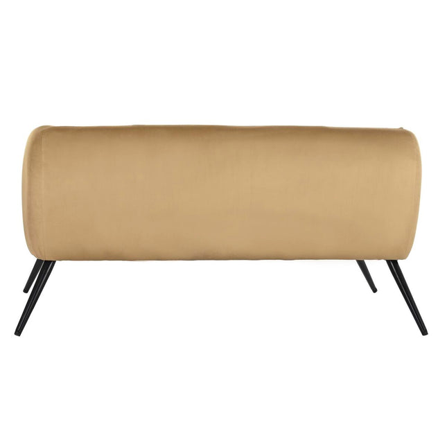 Sofa DKD Home Decor 140 x 71 x 71 cm Schwarz Metall Gelb Blomster Shabby Chic