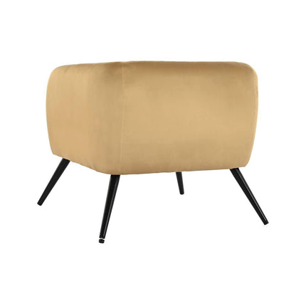 Sessel DKD Home Decor 75 x 71 x 71 cm Schwarz Metall Gelb