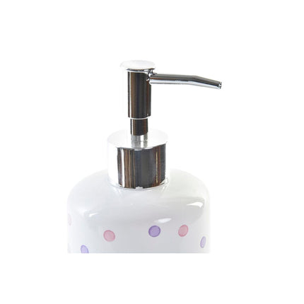 Badezimmer Set DKD Home Decor Weiß ABS Dolomite Mit Tupfen (7 x 7 x 17,5 cm) (2 Stücke)