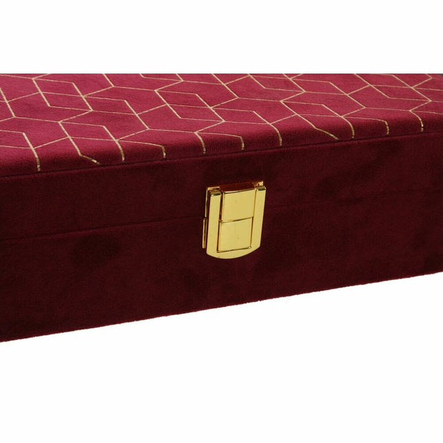 Box-Schmuckkästchen DKD Home Decor Lila Rosa Gold Holz (2 Stück) (24 x 16 x 7 cm)
