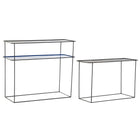 Konsole DKD Home Decor Schwarz Blau Metall Moderne (70 x 27 x 45 cm) (2 Stück)
