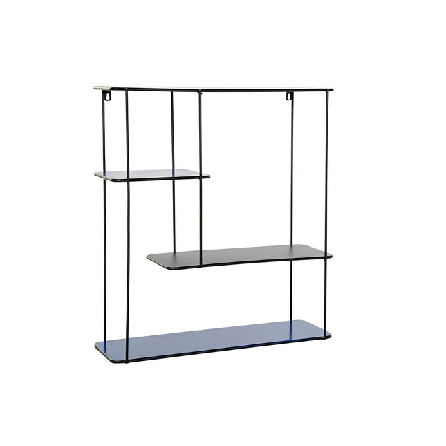 Regal DKD Home Decor Schwarz Metall Marineblau 2 Regale (50 x 16 x 60 cm)