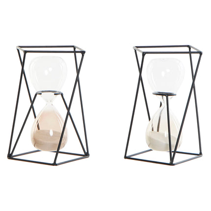 Sanduhr DKD Home Decor Schwarz Terrakotta Bernstein 14 x 14 x 19 cm