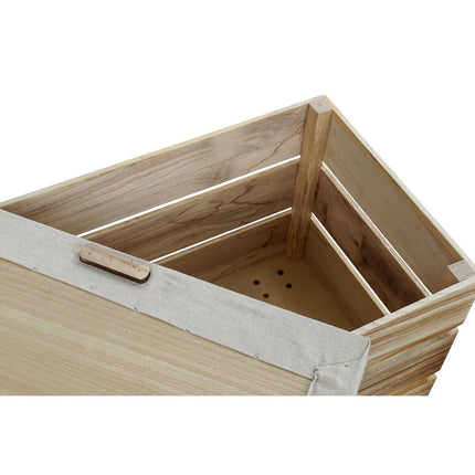 Fußstütze DKD Home Decor Beige natürlich Holz Loft 60 x 35 x 44 cm