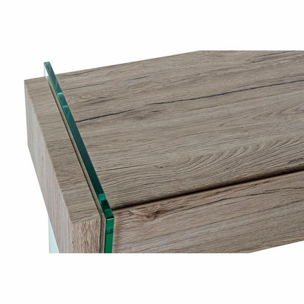 Konsole DKD Home Decor 110 x 40 x 75 cm natürlich Durchsichtig Verre trempé Holz MDF