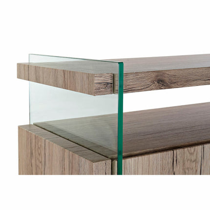 Anrichte DKD Home Decor natürlich MDF Verre trempé (120 x 44 x 120 cm)