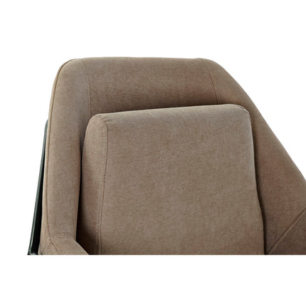 Sitz DKD Home Decor Schwarz Beige Metall Polyester (75 x 76 x 81 cm)
