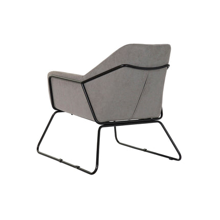 Sitz DKD Home Decor Schwarz Grau Metall Polyester (75 x 76 x 82 cm)