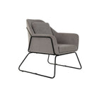 Sitz DKD Home Decor Schwarz Grau Metall Polyester (75 x 76 x 82 cm)