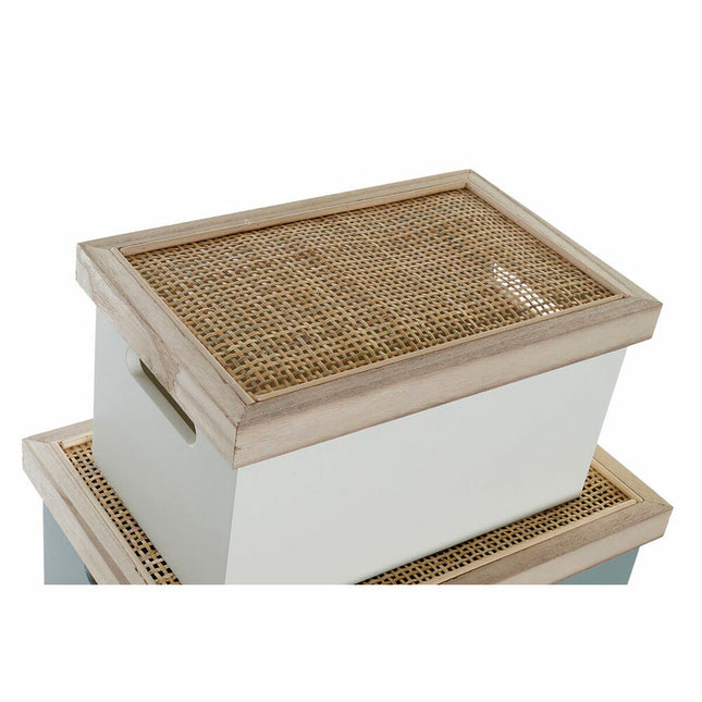 Set dekorativer Karten DKD Home Decor natürlich MDF korb (42 x 31 x 24 cm)