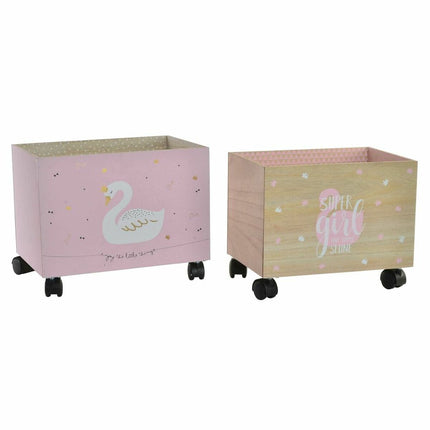 Dekorative Box DKD Home Decor Holz 39 x 26 x 31 cm Schwan