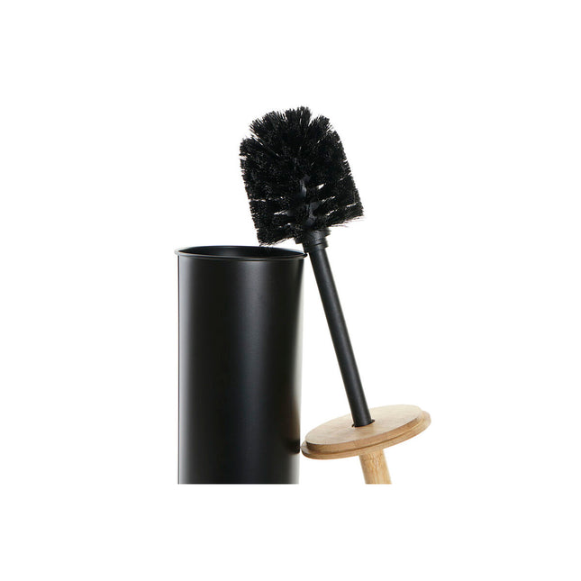 Toilettenbürste DKD Home Decor natürlich Schwarz Metall (10 x 10 x 38,5 cm)