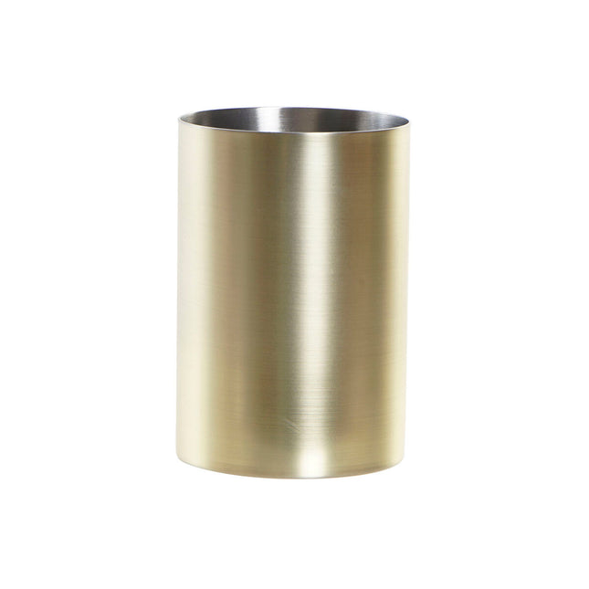 Zahnbürstenhalter DKD Home Decor Edelstahl Gold (6,5 x 6,5 x 10 cm)
