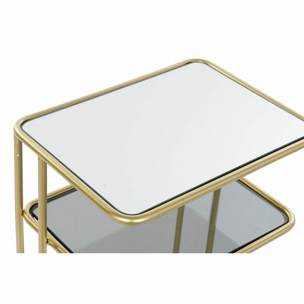 Beistelltisch DKD Home Decor Spiegel Kristall Gold Metall (40 x 31 x 61 cm)