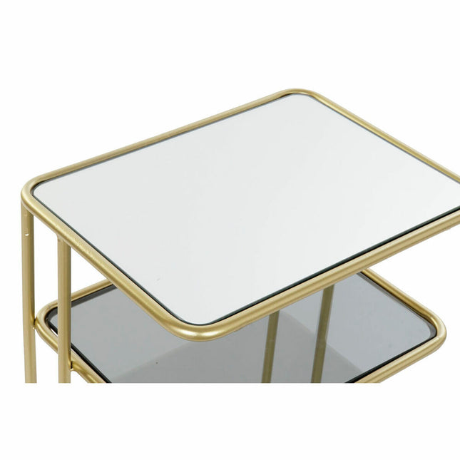 Beistelltisch DKD Home Decor Spiegel Kristall Gold Metall (40 x 31 x 61 cm)
