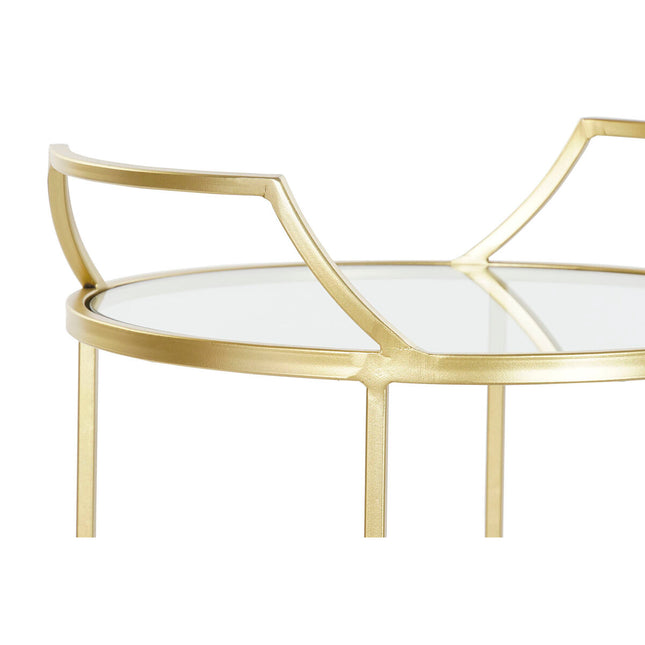 Tevogn DKD Home Decor Spiegel Kristall Gold Metall (42 x 40 x 78 cm)
