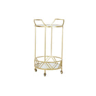 Tevogn DKD Home Decor Spiegel Kristall Gold Metall (42 x 40 x 78 cm)