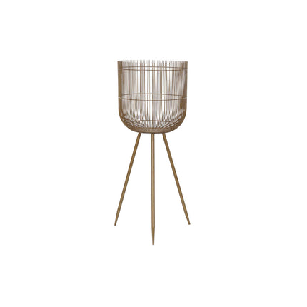 Blumentopf DKD Home Decor Gold Metall Glam (34,5 x 34,5 x 87 cm)