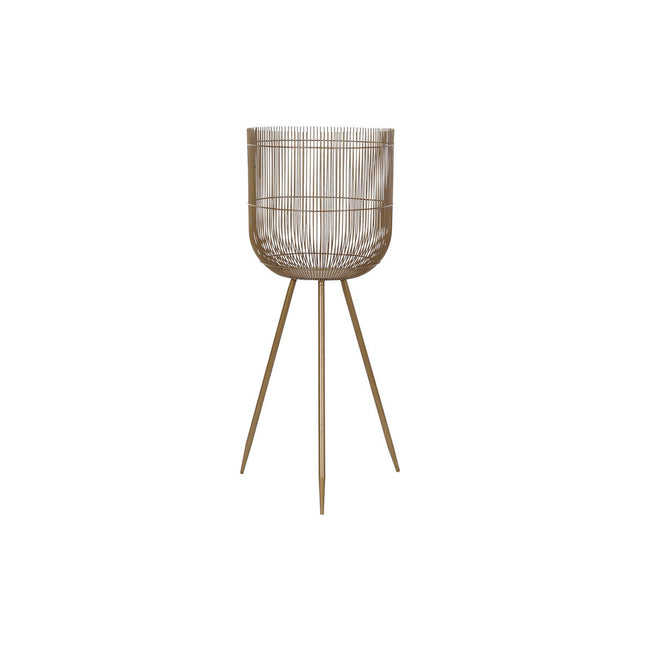 Blumentopf DKD Home Decor Gold Metall Glam (34,5 x 34,5 x 87 cm)
