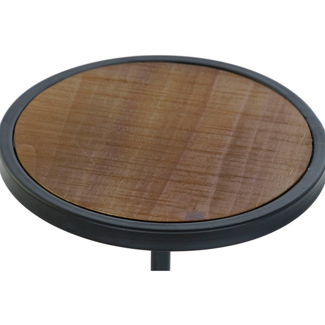 Beistelltisch DKD Home Decor 56,5 x 38 x 66 cm Schwarz Metall Holz Braun Weiß Marmor
