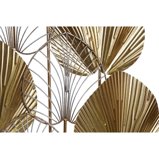 Wanddekoration DKD Home Decor 54 x 5 x 91,5 cm Gold Pflanzenblatt