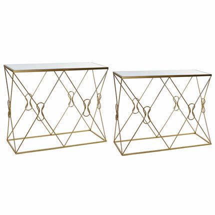 Konsole DKD Home Decor Spiegel Gold Metall (102 x 36 x 81 cm) (76 cm)