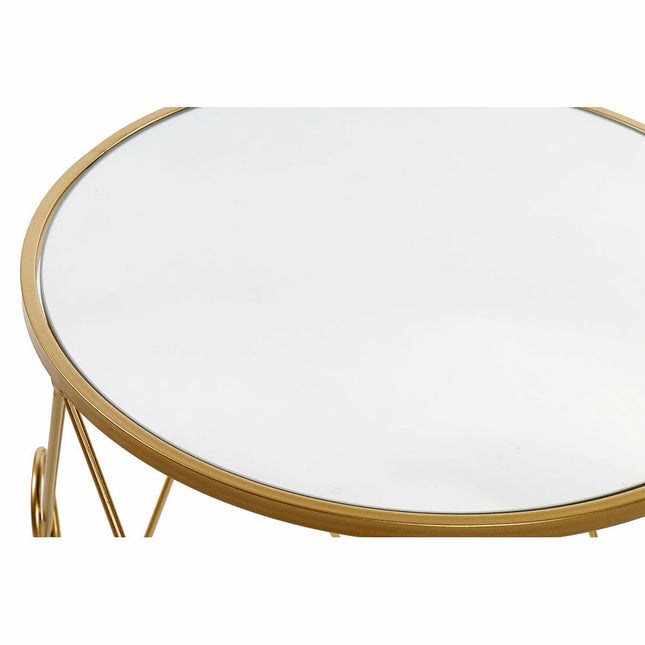 Beistelltisch DKD Home Decor Spiegel Gold Metall 50 x 50 x 51 cm