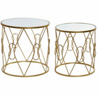 Beistelltisch DKD Home Decor Spiegel Gold Metall 50 x 50 x 51 cm