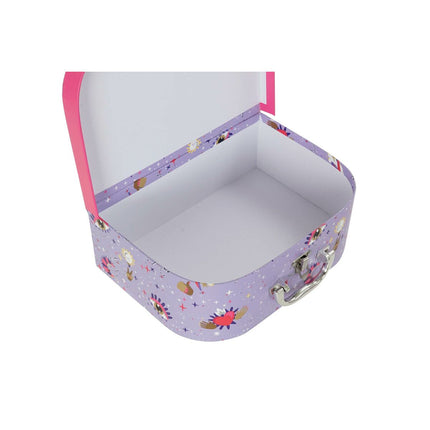 Set dekorativer Karten DKD Home Decor Metall Lila Pappe (28 x 9,5 x 20 cm)
