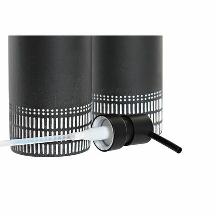 Badezimmer Set DKD Home Decor natürlich Aluminium Harz Dunkelgrau Bambus (7 x 7 x 18 cm)