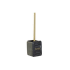 Toilettenbürste DKD Home Decor Schwarz Gold Metall Harz Marmor (9,5 x 9,5 x 37 cm)