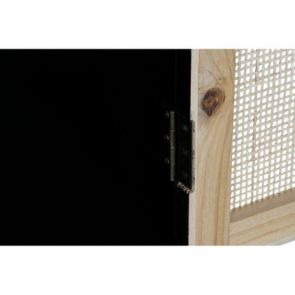 Anrichte DKD Home Decor Schwarz Paulonia-Holz natürlich MDF Rattan (80 x 40 x 145 cm)